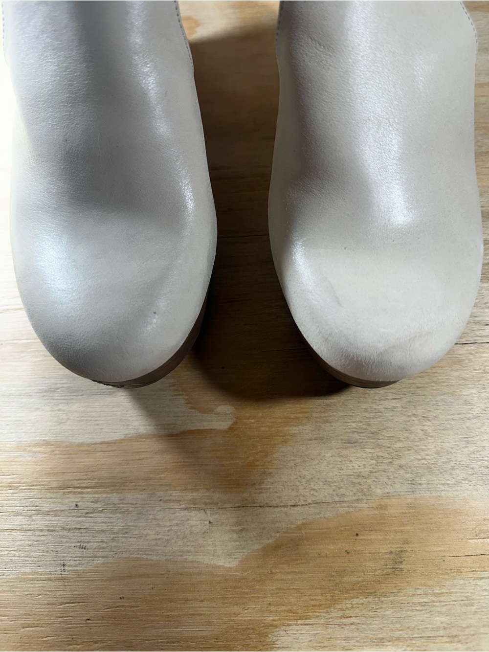 Free People Cedar Cream Cutout Clog Ankle Booties Women’s Size 6.5 - Picture 4 of 8